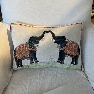 Two Elephants Decorative Pillow by John Robshaw